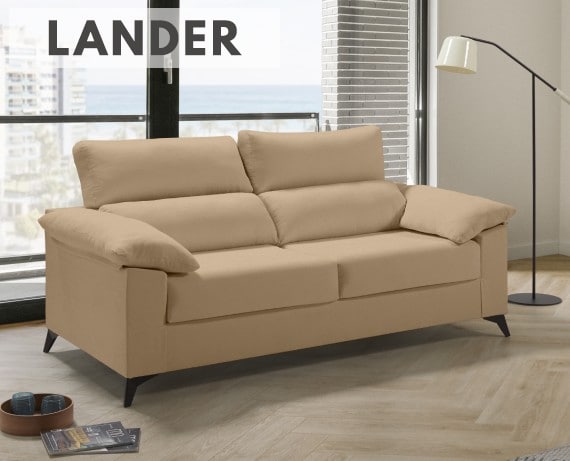 Sofá cama de apertura italiana de tela Lander de HOME - principal