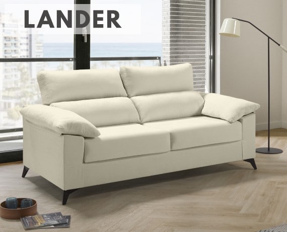 Sofá cama de apertura italiana de tela Lander de HOME - principal