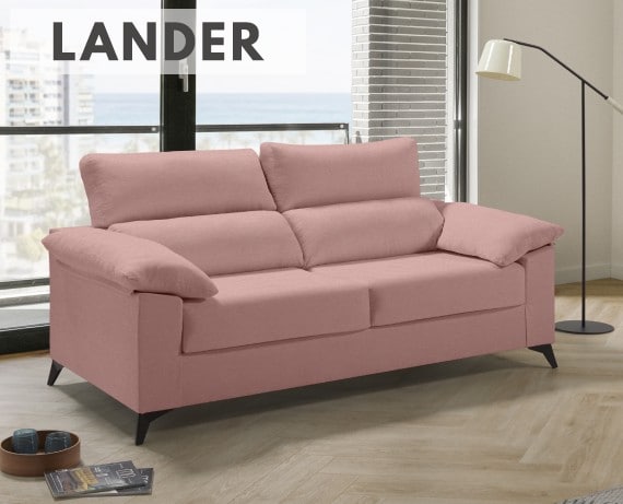 Sofá cama de apertura italiana de tela Lander de HOME - principal
