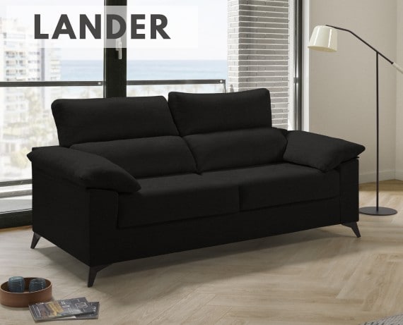 Sofá cama de apertura italiana de tela Lander de HOME - principal
