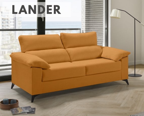 Sofá cama de apertura italiana de tela Lander de HOME - principal