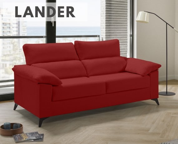 Sofá cama de apertura italiana de tela Lander de HOME - principal