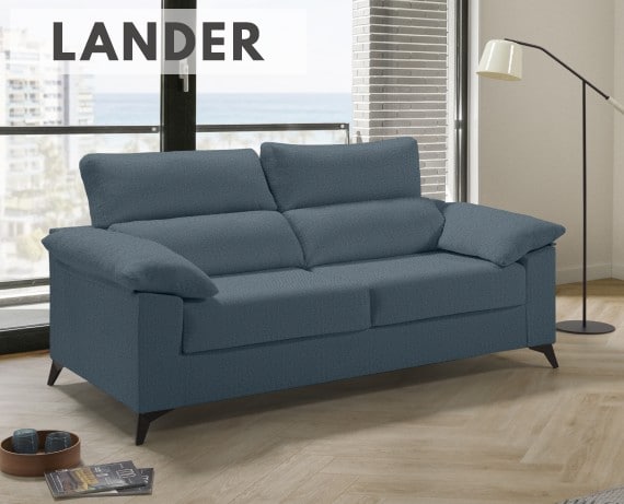 Sofá cama de apertura italiana de tela Lander de HOME - principal