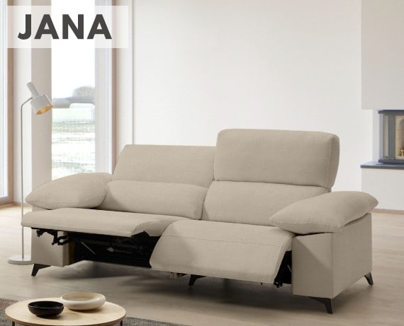 Sofá relax de tela Jana de HOME - principal