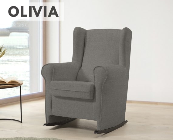 Sillón mecedor de tela Olivia de HOME - principal