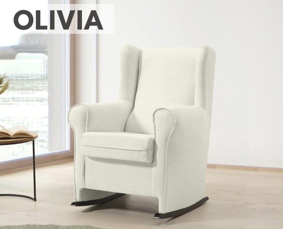 Sillón mecedor de tela Olivia de HOME - principal