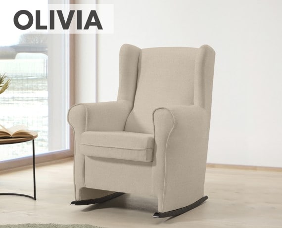 Sillón mecedor de tela Olivia de HOME - principal