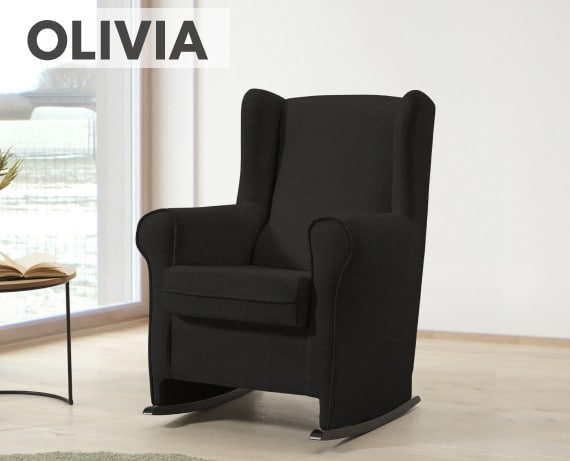 Sillón mecedor de tela Olivia de HOME - principal