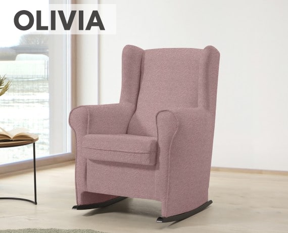 Sillón mecedor de tela Olivia de HOME - principal