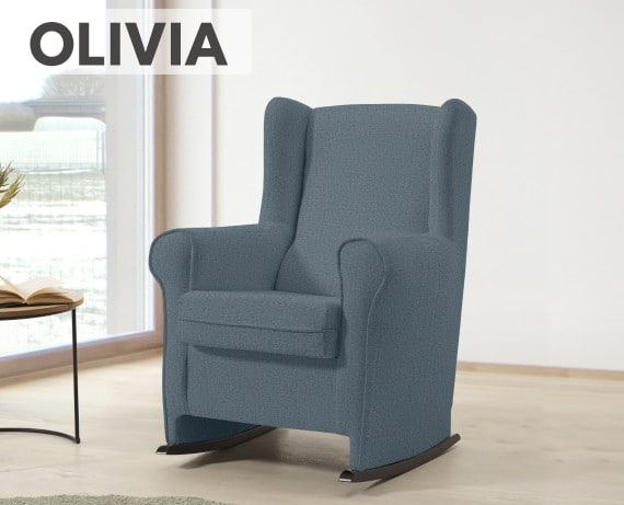Sillón mecedor de tela Olivia de HOME - principal