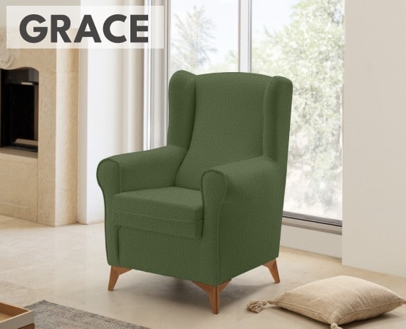 Sillón de tela Grace de HOME - principal