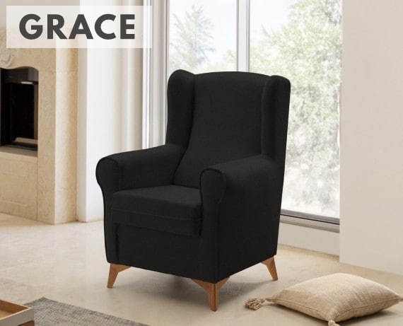 Sillón de tela Grace de HOME - principal