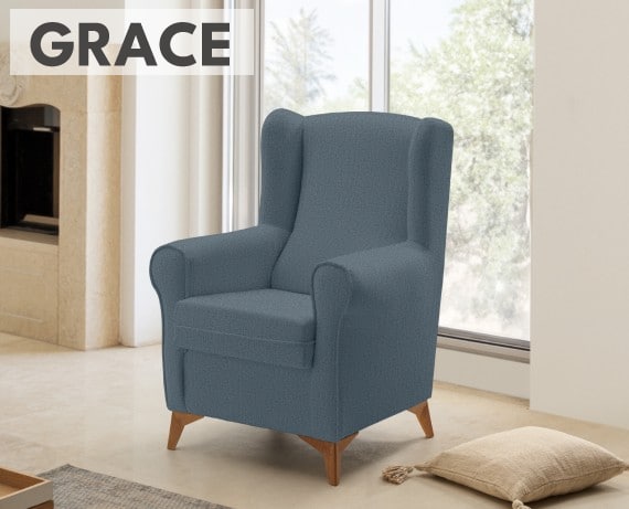 Sillón de tela Grace de HOME - principal