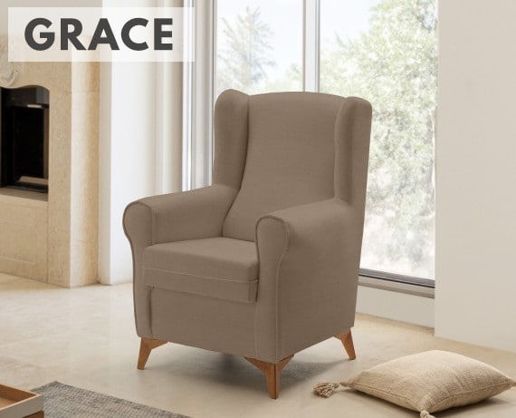 Sillón de tela Grace de HOME - principal