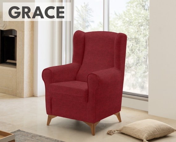 Sillón de tela Grace de HOME - principal