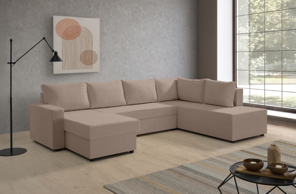 Sofá cama de tela Leo de HOME - principal