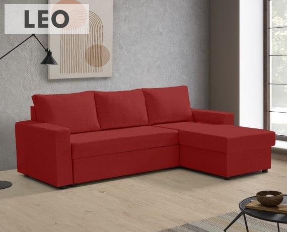 Sofá cama de tela Leo de HOME - principal