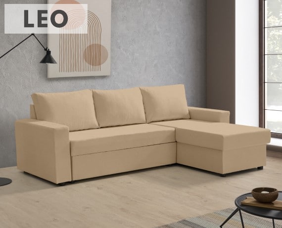 Sofá cama de tela Leo de HOME - principal