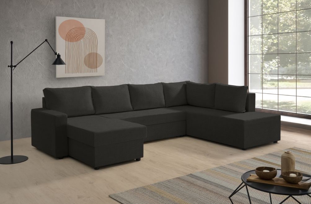 Sofá cama de tela Leo de HOME - principal