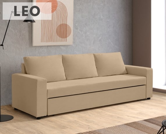 Sofá cama de tela Leo de HOME - principal