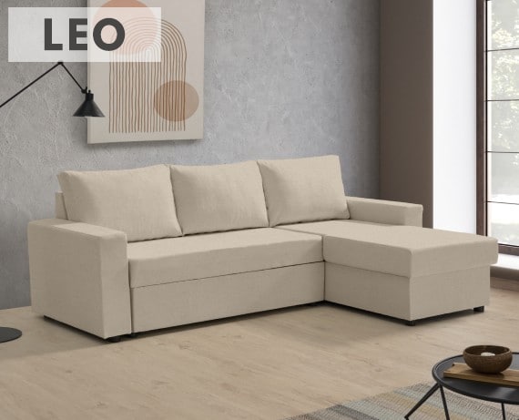 Sofá cama de tela Leo de HOME - principal