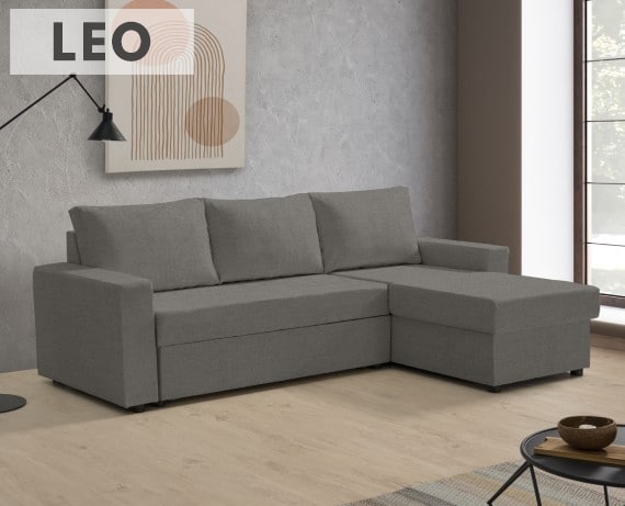 Sofá cama de tela Leo de HOME - principal