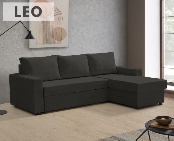 Sofá cama de tela Leo de HOME - principal