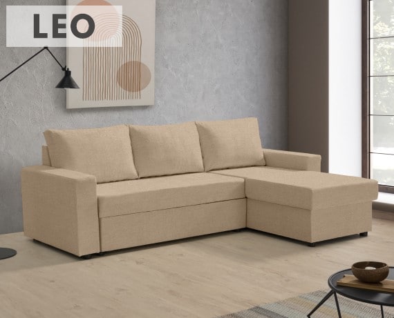 Sofá cama de tela Leo de HOME - principal