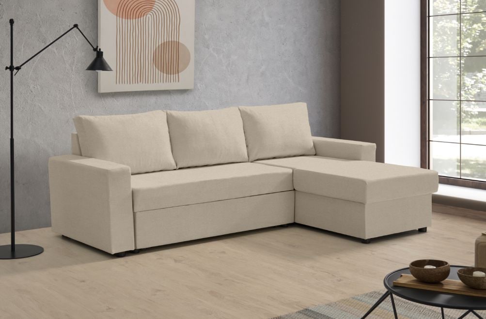 Sofá cama de tela Leo de HOME - principal