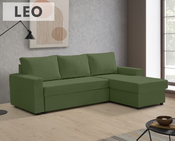 Sofá cama de tela Leo de HOME - principal