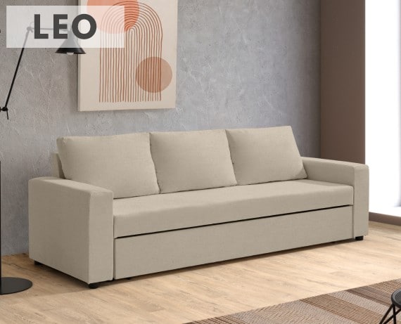 Sofá cama de tela Leo de HOME - principal