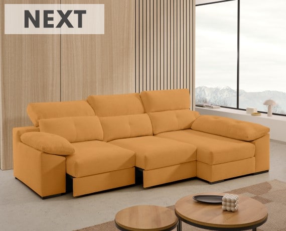 Sofá chaise longue de tela Next de StyleKomfort - principal
