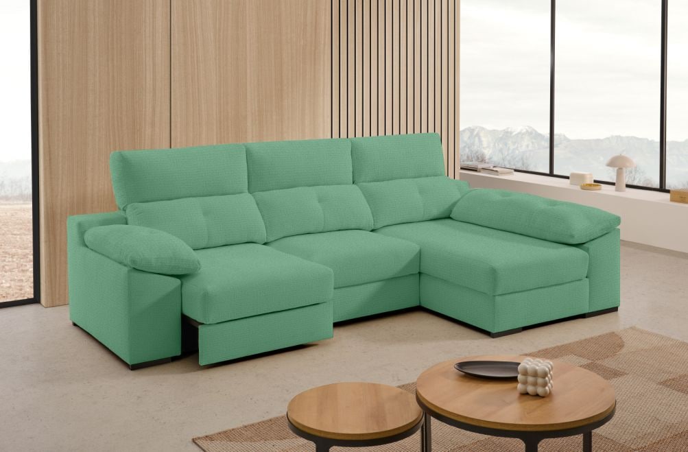 Sofá chaise longue de tela Next de StyleKomfort - principal