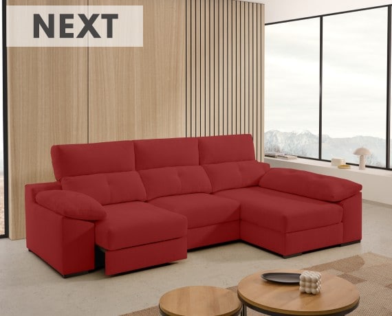 Sofá chaise longue de tela Next de StyleKomfort - principal