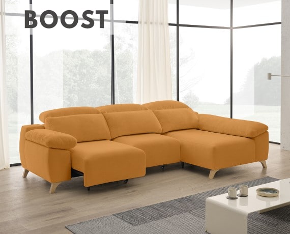 Sofá chaise longue de tela Boost de StyleKomfort - principal