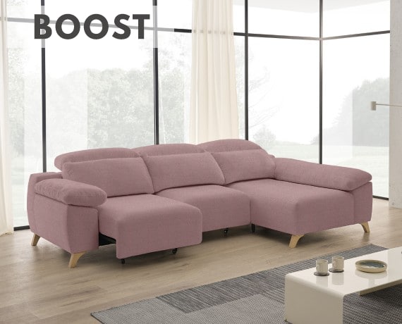 Sofá chaise longue de tela Boost de StyleKomfort - principal