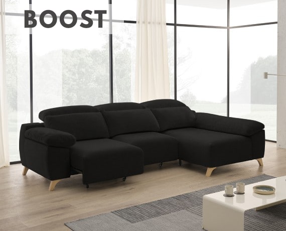 Sofá chaise longue de tela Boost de StyleKomfort - principal
