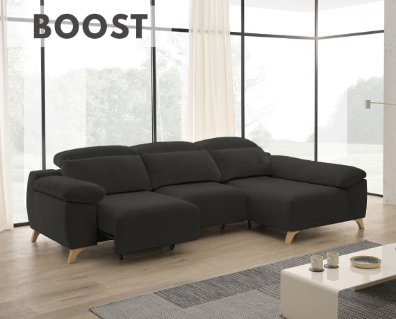 Sofá chaise longue de tela Boost de StyleKomfort - principal