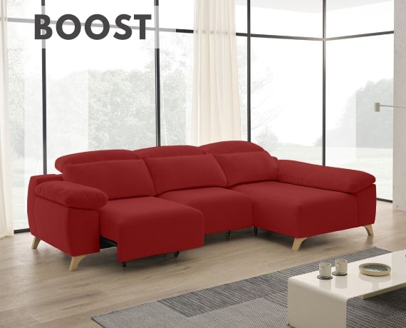 Sofá chaise longue de tela Boost de StyleKomfort - principal