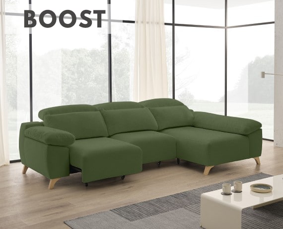 Sofá chaise longue de tela Boost de StyleKomfort - principal