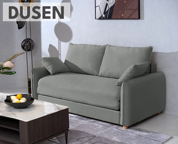Sofá cama de tela Dusen de HOME - principal