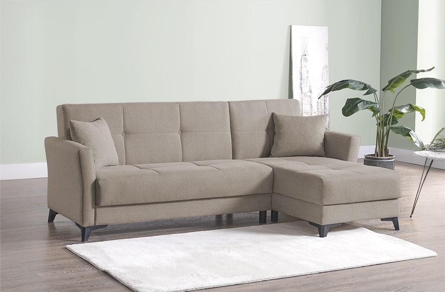 Outlet - Sofá cama de tela Leron de HOME - principal