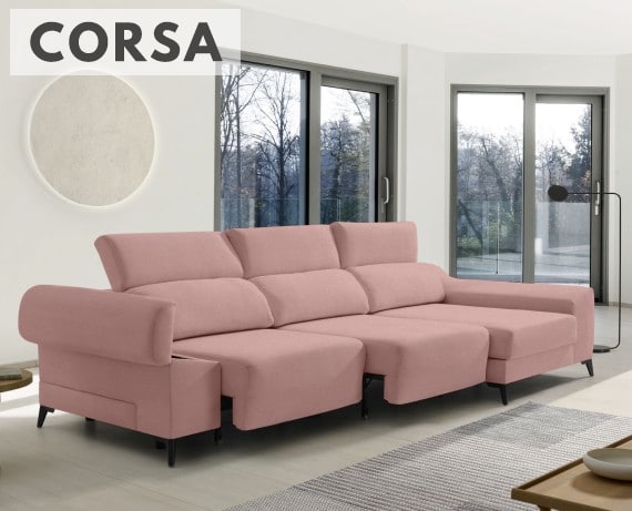 Sofá de tela Corsa de HOME - principal