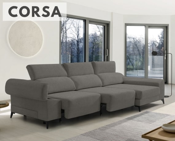 Sofá de tela Corsa de HOME - principal