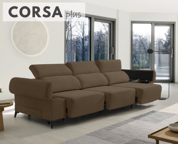 Sofá de tela Corsa Plus de HOME - principal
