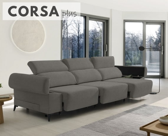 Sofá de tela Corsa Plus de HOME - principal