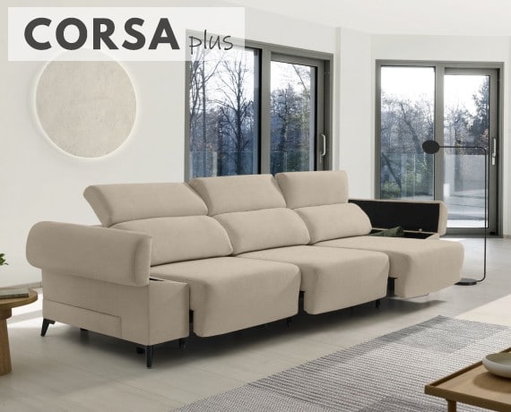 Sofá de tela Corsa Plus de HOME - principal