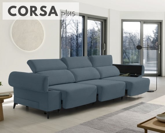 Sofá de tela Corsa Plus de HOME - principal