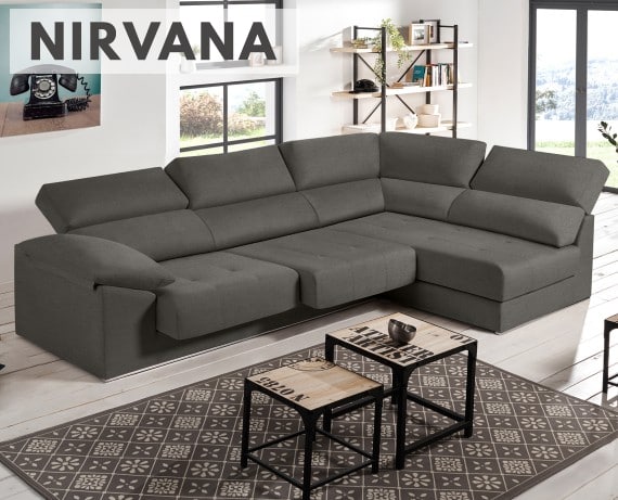 Sofá rinconera de tela Nirvana de HOME - principal