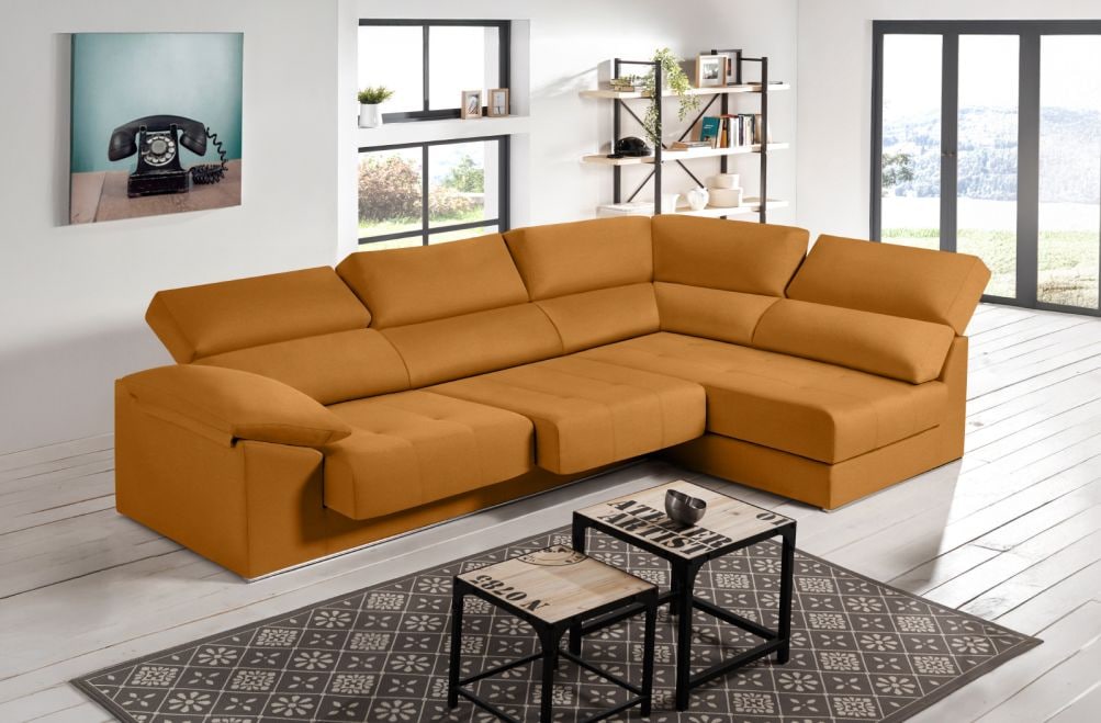 Sofá rinconera de tela Nirvana de HOME - principal